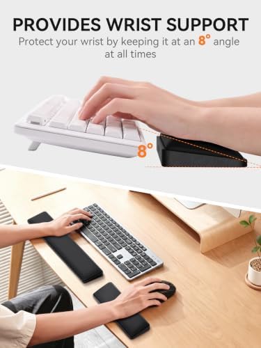 Cooling Gel Wrist Rest Set, TKL Keyboard & Mouse Wrist Support Pad