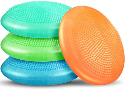 Libima 4 Pcs 13 Inch Glitter Wiggle Seat for Sensory Kids, Light Color