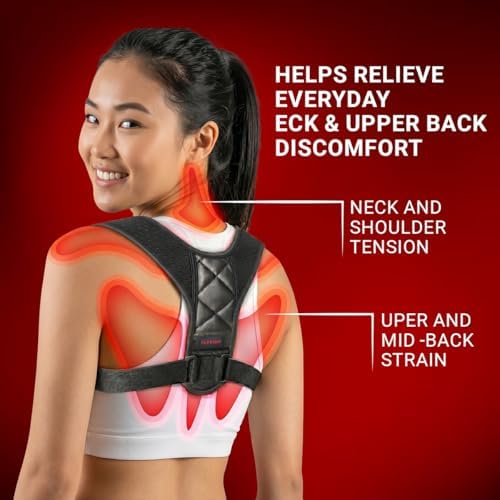 FLEXIOR Posture Corrector for Women and Men, Adjustable Back braces for Upper & Mid Spine Support, Comfortable Back Straightener posture corrector for Back with Carry Bag