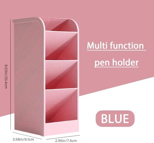 Office School Pencil Holder Makeup Brush Holder Durable Sturdy School Desk Supplies (Pink)