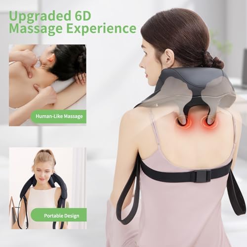 MASGRE Shiatsu Neck and Shoulder Massager with Heat for Pain Relief