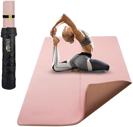 Gogokiwi Large Yoga Mat (6'x4') – 1/4" & 1/2" Thick Exercise Mats for Home Workout, Extra Wide Workout Mats for Home Gym, Yoga, Pilates, Stretching, Floor & More