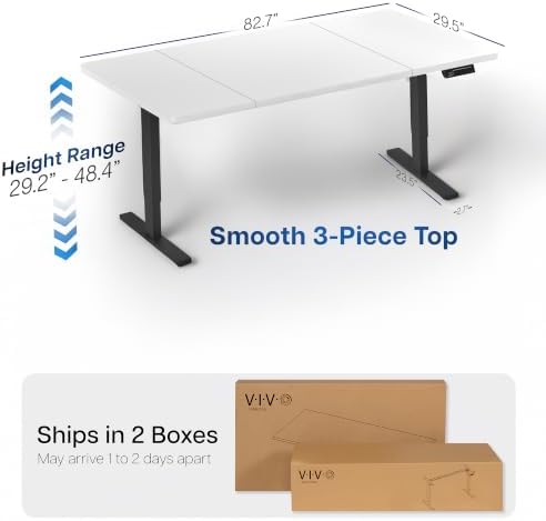 VIVO White 83 x 30 in Standing Desk, DESK-KIT-1B8W
