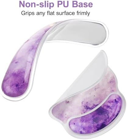 MOSISO Gel Wrist Rest Support for Mouse Pad & Keyboard Set, Purple