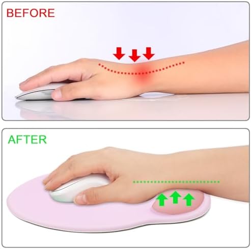 Ergonomic Mouse Pad with Wrist Rest Support,Gel Mouse Pads for Desk