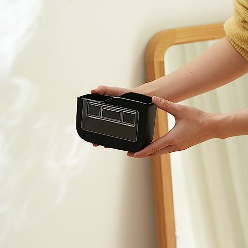 SUNFICON Wall Mount Remote Holder TV FAN Remote Control Holder Bedside Caddy Wall Organizer Phone Holder for Office Adhesive Media Player Controller Holder Box Tray Home Desk Nightstand 4 PACK BLACK