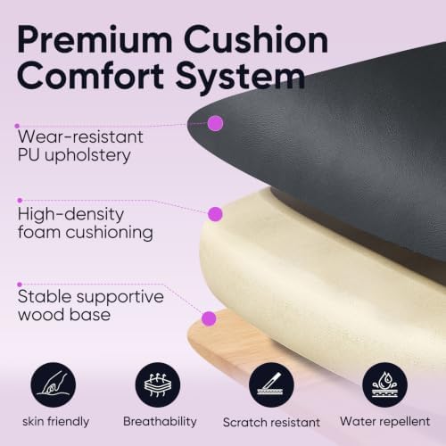 Executive Office Chair, Ergonomic Heavy Duty Desk Chair with Flip‑Up Armrests, 400 LBS High Back Comfy Computer Gaming Chairs for Home Office, Breathable PU Leather (Black)