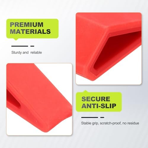 PATIKIL Laptop Wedge, 2-Pack Portable Laptop Stand Computer Notebook Holder Keyboard Stand Lifter Risers Plastic Anti-Slip Ventilated Elevated Feet for Desktop Keyboard Tablet, Red