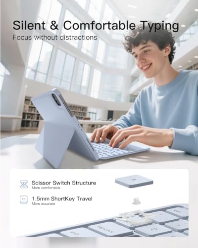 Inateck for iPad (A16) 11th/10th Gen Case with Keyboard, Ultralight 450g