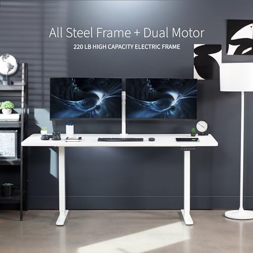VIVO White 71 x 30 in Standing Desk, DESK-KIT-E2W7W