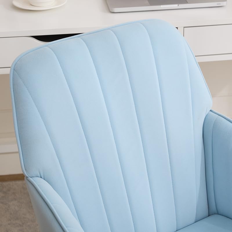 Home Office Desk Chair with Memory Foam Cushion and Silver Base