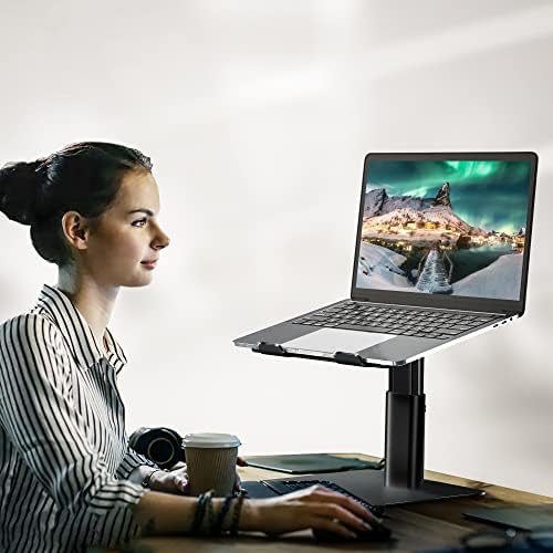 BESIGN LSX6N Laptop Stand, Ergonomic Adjustable Notebook Riser, Computer Holder, Laptop Mount Compatible with 10-15.6" Laptops, Black
