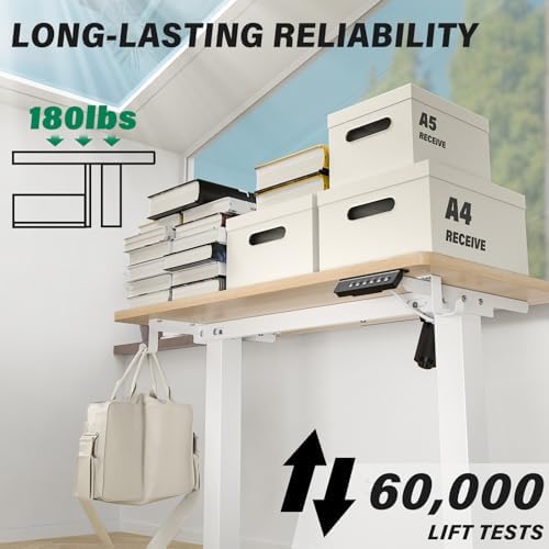 Kingant Standing Desk, 35x20 Inch Electric Height Adjustable Computer Desk