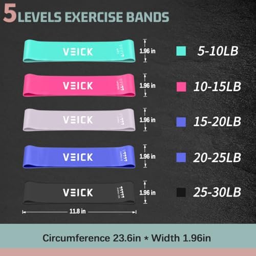 VEICK Resistance Bands with Handles, Exercise Tube Bands Set for Workouts