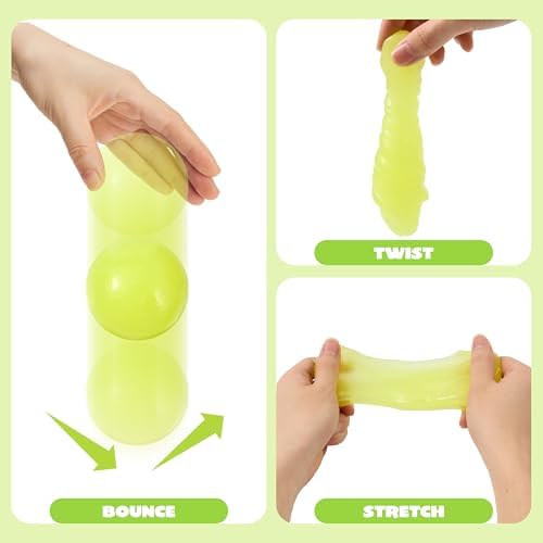 JOYIN Green Glow in-the-Dark Putty 4.23oz (120g), Therapy Putty, Slime for Kids, Anxiety & Stress Relief Toys, Great Sensory Experience, Never Dry Out, Birthday Gifts, Party Favors,Halloween,Christmas