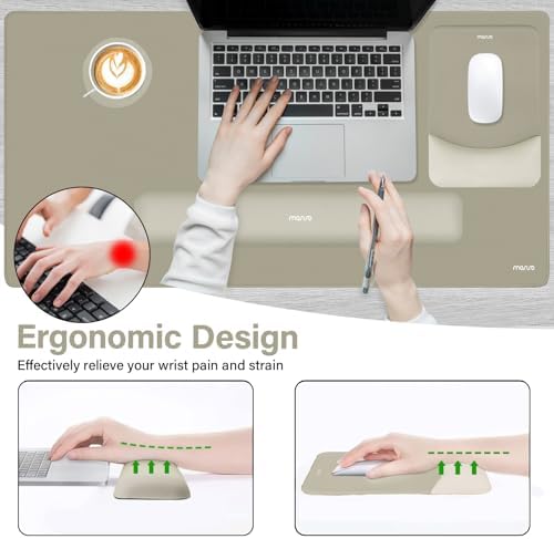 MOSISO Keyboard Mouse Pad Set, Large Gaming Mouse Pad&Keyboard Wrist Rest
