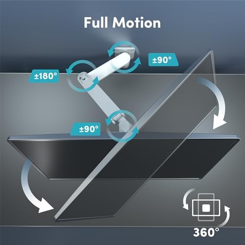 Heavy-Duty Monitor Wall Mount for 17-49" Ultrawide Screens, White