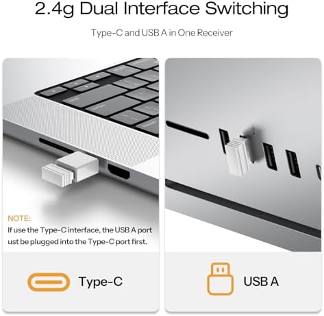 OMOTON Wireless Keyboard and Mouse Combo for Mac, Full-Size Metal Frame