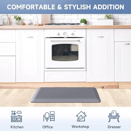 4/5 Inch Thick Kitchen Mats for Floor, StepRite Kitchen Rug for Standing