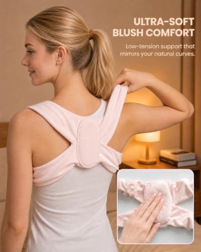 Women's Ultra-Soft Sleep Posture Corrector, Upper Back Brace for Night Use