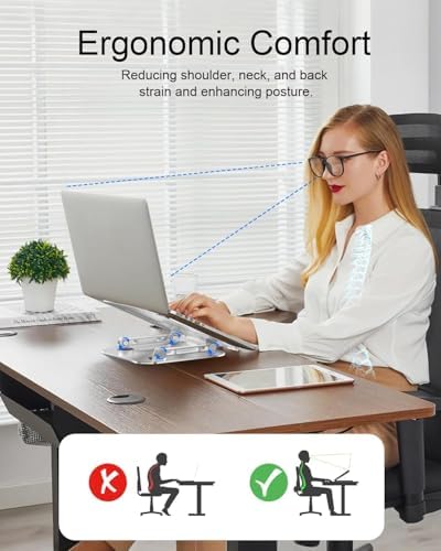 Laptop Stand for Desk, Adjustable Laptop Riser Holder