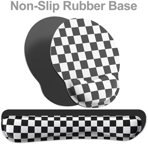 Ergonomic Mouse Pad with Wrist Rest and Keyboard Wrist Rest, Mousepad