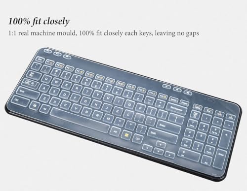 Keyboard Cover Skin for Logitech Wireless MK360 Keyboard/K360 Keyboard, Logitech MK360 K360 Keyboard Protector Accessories - Clear
