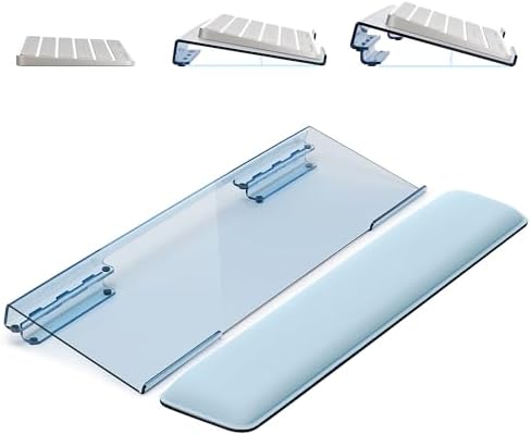 Adjustable Computer Keyboard Stand for Desktop, Keyboard Wrist Rest(Blue)