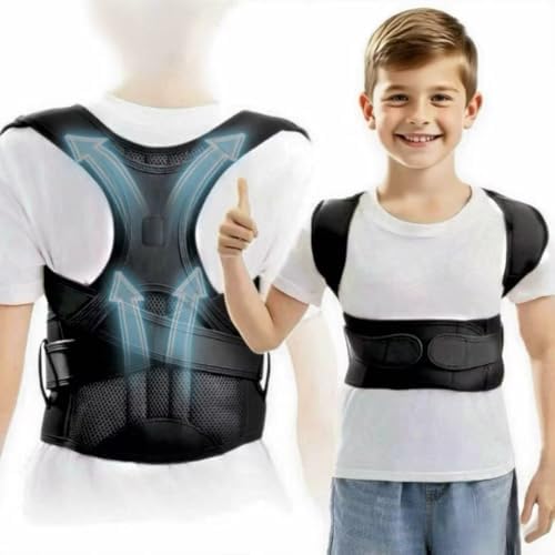 Back Posture Corrector for Kids Teenage Girls Boys Women, Black M