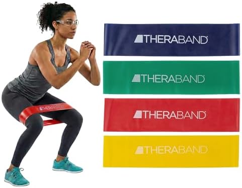 THERABAND Resistance Band Loop Set, 12", Exercise, Workout, Therapy