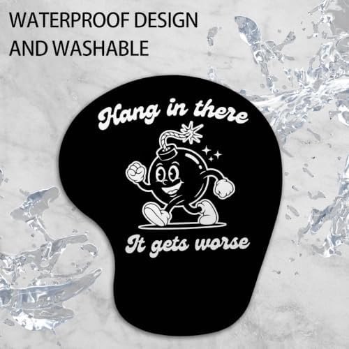 iRudyard 2Pcs Rubber Coasters Funny Mouse Pad Wrist Support Pu Anti Slip