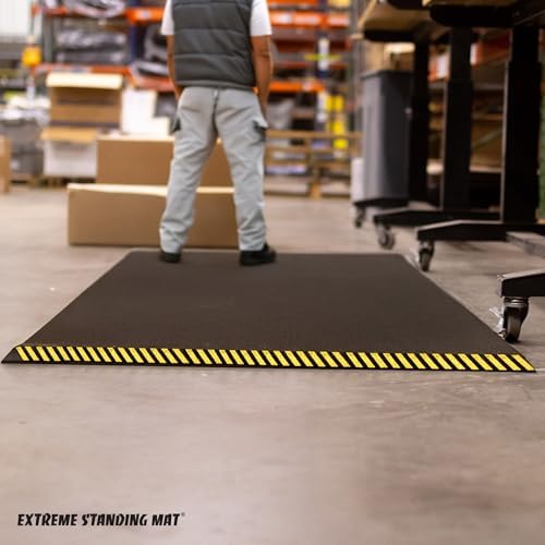 Standing Mat Industrial Anti-Fatigue for Work, 3' x 7' x 1", Black Foam