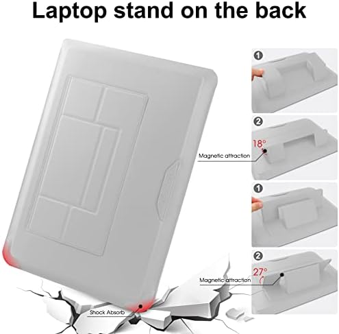 HoYiXi 13 Inch Laptop Sleeve Case Bag Compatible with Macbook Neo 2026/MacBook Air 13 M1 M2 2022-2018/MacBook Pro 13 M2 2022-2016/Surface Pro 8 2021/Surface Go 3 13-13.6'' Dell HP ASUS Acer PC, Silver