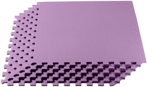 We Sell Mats 3/8" Thick Multipurpose EVA Foam Exercise Floor Mat, Interlocking Tiles, Anti-Fatigue for Home or Gym