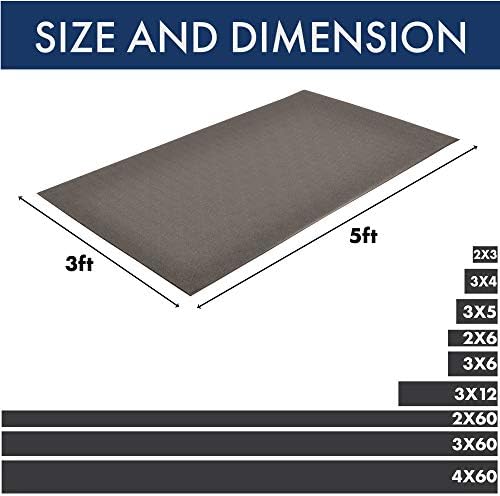 Notrax 415 Pebble Step Sof-Tred™ W/Dyna-Shield® Anti-Fatigue Safety Mat, for Home or Business 3' X 5' Black