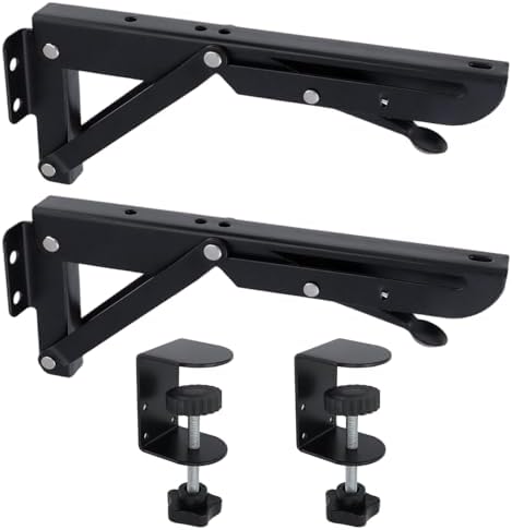 KUMGROT Keyboard Tray Under Desk Support Bracket, Clamp On Desk Extender