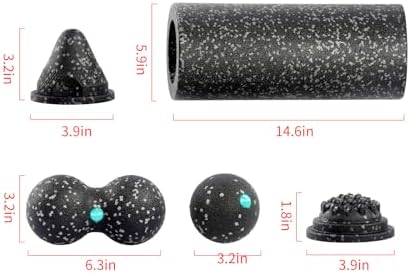 5-in-1 Foam Roller Set for Muscle Recovery – Includes Yoga Roller, Massage Ball, Peanut Ball, Cone, and Acupressure Disc – for Back, Legs, and Full Body Relief