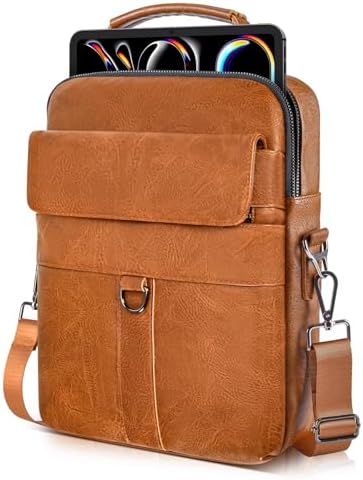11 Inch Shoulder Bag Leather Carrying Case for 11" iPad Pro M5 M4/iPad Air 11" M4 M3 M2 with Magic Keyboard, iPads A16 11"