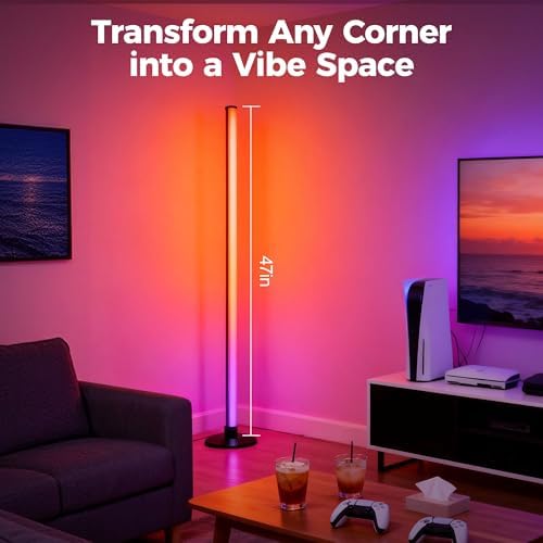 Flupuro 2 Pack ICRGB Corner Floor Lamp