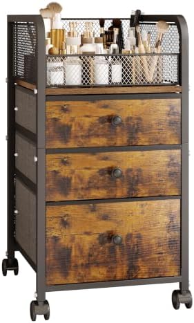 Rolling Makeup Vanity Cart Makeup Organizer with Drawers