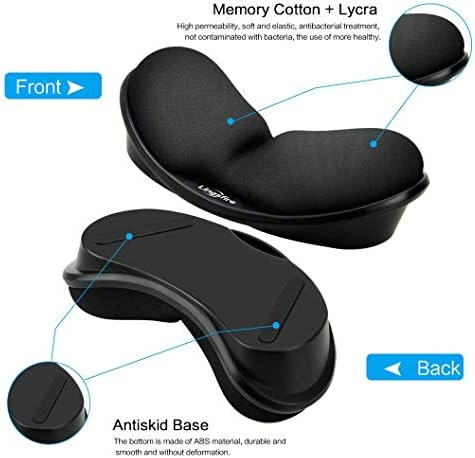 Memory Foam Mouse Wrist Rest Keyboard Wrist Rest Pad Anti-Skid Mousepad Support Wrist Rest Mat for Office Computer Laptop Mac- Durable Comfortable Lightweight Easy Typing(5.1 * 2.8" Black)