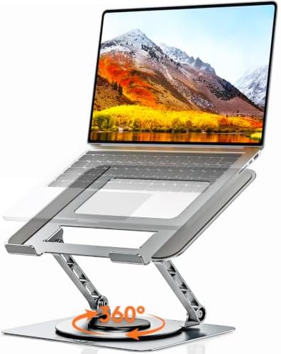 TECKNET Laptop Stand for Desk, 360° Rotating Laptop Stand for 10-17" Laptop