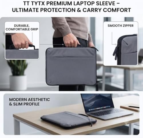 Laptop Sun Shade Folds to Computer Sleeve Bag, Gray