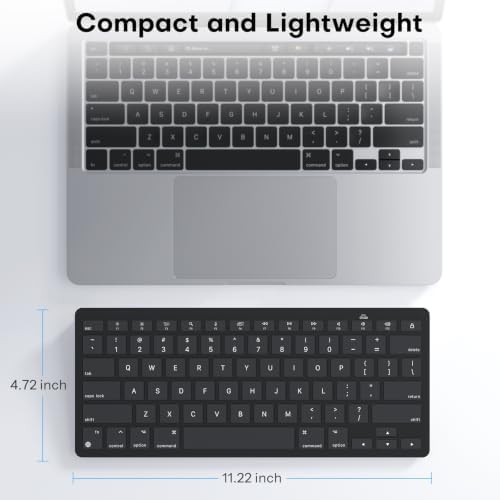 OMOTON Ultra-Slim Wireless Keyboard for Mac (MacOS 10.10+), Compact Size