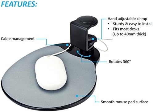 Aidata Mouse Platform Under-Desk (black)