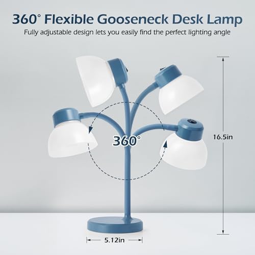 Desk Lamps for Home Office,Small LED Reading Lamp,5000K Eye-Care Desk Light