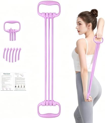 6 Gear Adjustable Resistance Bands with Handles 15-90LBS Home Gym