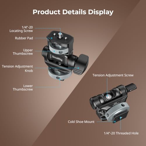 SMALLRIG Camera Monitor Mount with Cold Shoe, Horizontal&Vertical Shooting