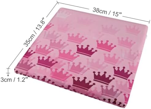 Comfortable Ergonomic Square Seat Cushion Doodle Crown