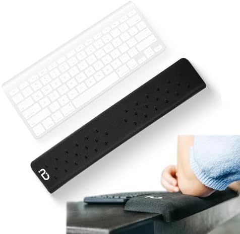 EdgeRest Mini PostureUp L-Shaped Desk Long Wrist Rest Elbow, Forearm & Wrist Comfort Support for Table or Desk Edge, Non-Slip, Memory Foam Padding, Ergonomic Design for Work, Universal Fit, Black
